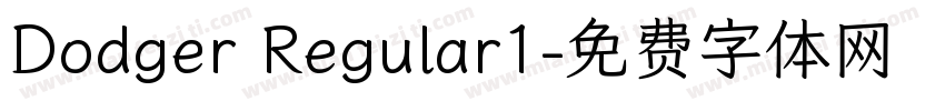 Dodger Regular1字体转换